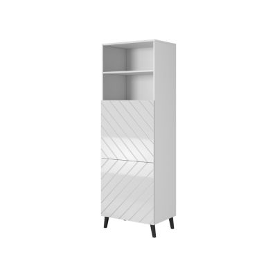 Witryna ABETO 60x40xH176,5 biały/biały połysk