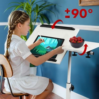 9. MACLEAN MOBILNE BIURKO/STAND NA LAPTOP, BIAŁE, REGULACJA WYSOKOŚĆ 59-89CM, MAX. 30KG MC-121 W