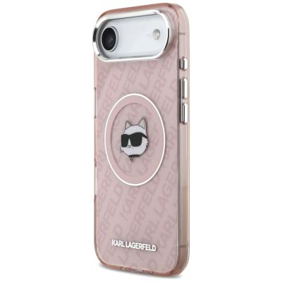 2. Etui Karl Lagerfeld IML Choupette Head Logo MagSafe na iPhone 17 Air - różowe