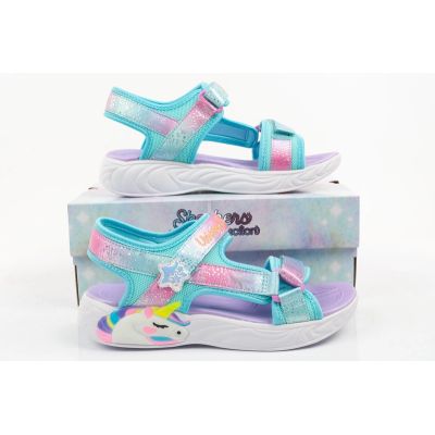 9. Skechers buty dziecięce sandałki Unicorn Dreams dla dziewczynki led