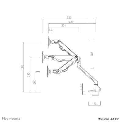 7. Neomounts FPMA-D750DBLACK2 uchwyt / stojak do monitorów 81,3 cm (32") Biurko Czarny