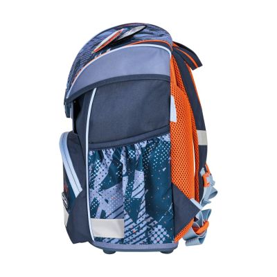 17. Herlitz UltraLight Plus TechMech zestaw do plecaka szkolnego Chłopiec Poliester Niebieski, Pomarańczowy