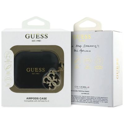 4. Etui Guess Silicone 4G Charm na AirPods Pro 3 - czarne