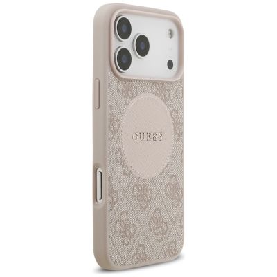 4. Etui Guess 4G Circle Classic Logo MagSafe na iPhone 17 Pro Max - różowe