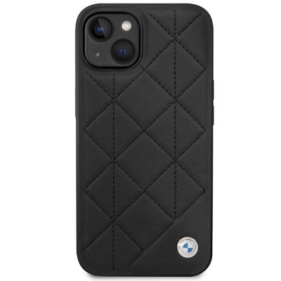 3. Etui BMW Leather Quilted na iPhone 14 - czarne