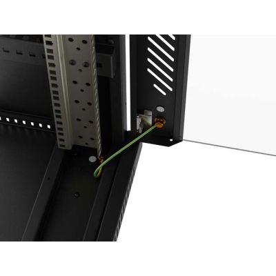 2. LANBERG SZAFA INSTALACYJNA RACK STOJĄCA 19" 24U 600X800 CZARNA DRZWI PRZESZKLONE LCD (FLAT PACK) V2