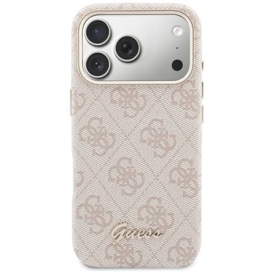 3. Etui Guess 4G Script MagSafe na iPhone 17 Pro Max - różowe