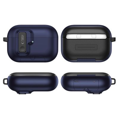 5. Etui Tech-Protect Slim Hook na AirPods Pro 3 - granatowe