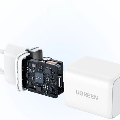 6. Ładowarka sieciowa Ugreen Nexode N Series X512 20W GaN 1x USB-C - biała