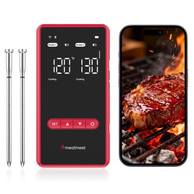 Termometr kuchenny Meatmeet X Pro z aplikacją Bluetooth/WiFi do grilla piekarnika wędzarni - czarny