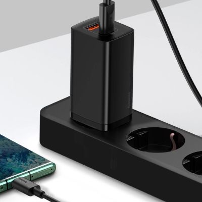 8. Baseus GaN2 Lite szybka ładowarka sieciowa 65W USB / USB Typ C Quick Charge 3.0 Power Delivery (azotek galu) czarny (CCGAN2L-B01)