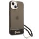 3. Etui Guess Translucent Pearl Strap na iPhone 14 - czarne