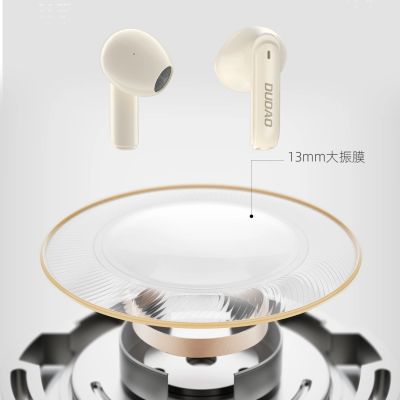2. Bezprzewodowe słuchwaki TWS Dudao U18Pro Bluetooth 5.3 - beżowe