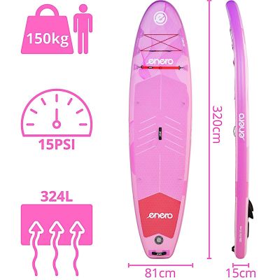 13. ZESTAW - DESKA SUP 150KG DMUCHANA ENERO 320x81x15CM