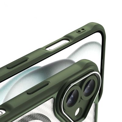 8. Etui silikonowe Leading Series MagSafe do iPhone 16 Plus - zielone