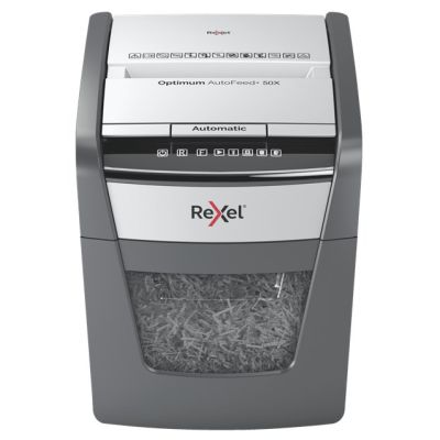 Rexel Niszczarka Optimum AutoFeed+ 50X, (P-4), 50 kartek, 20 l kosz