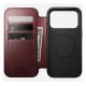 2. NOMAD Modern Leather Folio - skórzane etui do iPhone 17 Pro kompatybilne z MagSafe, skóra Horween (burgundy)