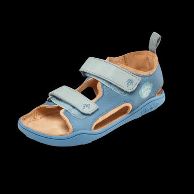 10. Affenzahn Sandal Leather Airy Shark  (01394-30211)