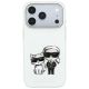 3. Etui Karl Lagerfeld Smooth Karl & Choupette Bodies Sketch MagSafe do iPhone 18 Pro Max / 17 Pro Max  beżowe