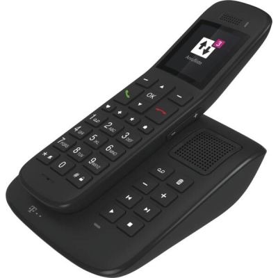 Deutsche Telekom Sinus A 32 - Telefon bezprzewodowy - Automatyczna sekretarka - DECT/GAP/CAT-iq - Heban