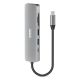 Port Designs 900162 huby i koncentratory USB Type-C Srebrny