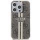 3. Etui Guess IML 4G Gold Stripe na iPhone 15 Pro - brązowe