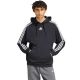 Bluza męska adidas Essentials 3-Stripes French Terry Hoodie czarna KY6605