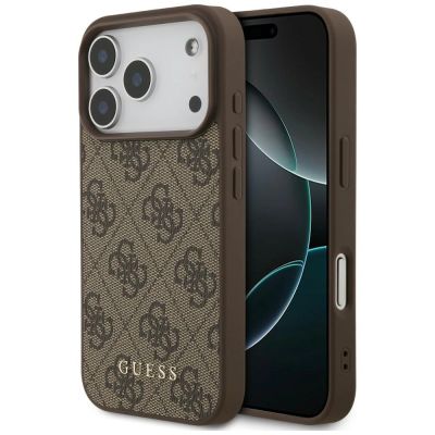 Etui Guess 4G Classic na iPhone 17 Pro / 18 Pro - brązowe