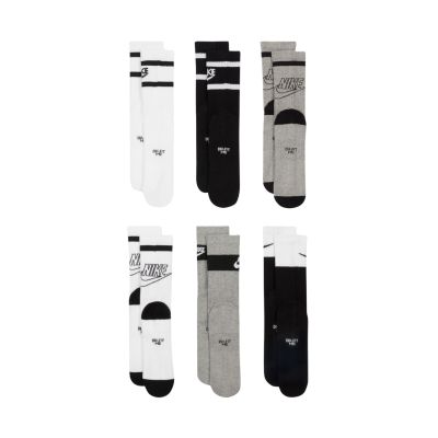 2. Skarpety Nike Everyday Cush Crew Youth 6PR białe, szare, czarne CK7302 901