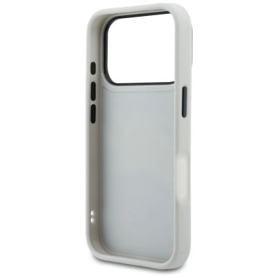7. Etui Karl Lagerfeld IML Glitter KL Diamond Logo na iPhone 17 Pro - srebrne