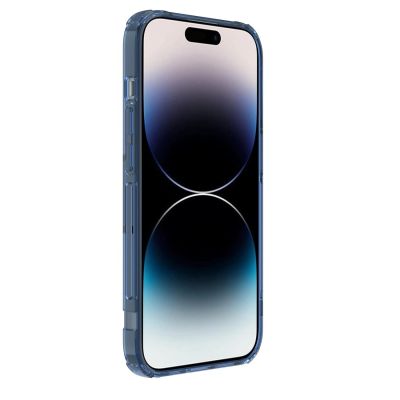 4. Nillkin Nature Pro Magnetic Case etui iPhone 14 Pro magnetyczny pokrowiec MagSafe niebieski