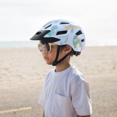 4. Kask rowerowy dziecięcy MTB Wozinsky z odpinanym daszkiem 48-52 cm - jasnoniebieski