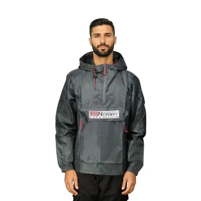 3. Kurtka Wiosenna męska Geographical Norway Choupa Dark Grey Men 244 Goz-Art Dark szara (WW4243H/GN-Dark Grey)