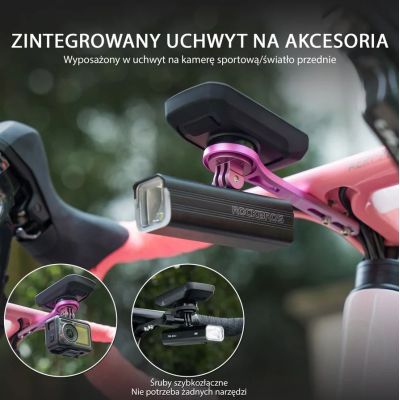 2. ROCKBROS uchwyt na licznik rowerowy FK-307 różowy