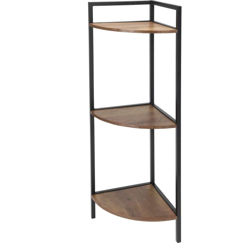 10. REGAŁ NAROŻNY METALOWY 3 PÓŁKI 23.5x23.5x76CM