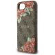 6. Etui Guess 4G Flowers Print MagSafe na iPhone 16e - brązowe