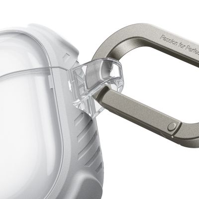 15. Etui AMAZINGTHING Titan Pro Mag Case Clear do AirPods Pro 3 - białe