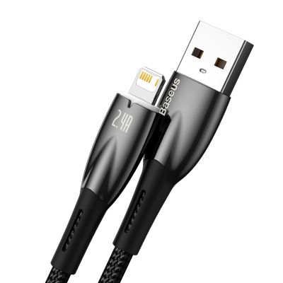 2. Baseus Glimmer Series kabel USB-A - Lightning 480Mb/s 2.4A 2m czarny