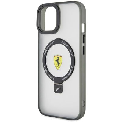 6. Etui Ferrari Ring Stand 2023 Collection MagSafe na iPhone 15 Plus / 14 Plus - przezroczyste