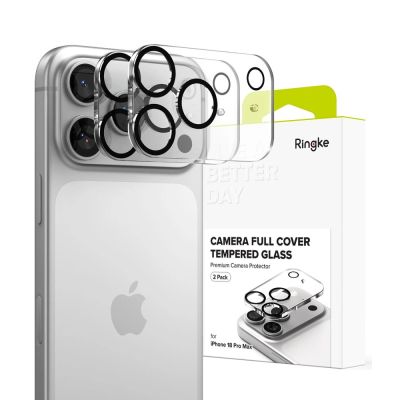 Szkło hartowane na wyspe aparatu Ringke Camera Full Cover 2-Pack na iPhone 18 Pro Max - czarna