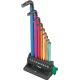 11. Zestaw kluczy trzpieniowych 950/9 HEX-PLUS MULTICOLOUR 3 9CZR