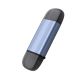 3. Czytnik kart pamięci Wozinsky WCR-5G do SD i microSD USB-A 3.0 / USB-C 3.0 aluminiowy - szary