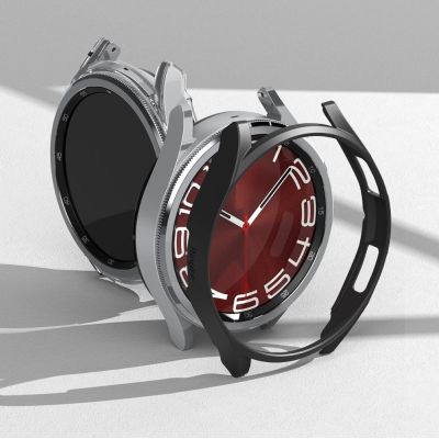 7. Etui Ringke Slim 2-pack na Samsung Galaxy Watch 6 Classic 43 mm - czarny i przezroczysty
