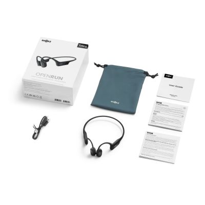 10. Słuchawki bezprzewodowe kostne Shokz OpenRun Mini USB-C Czarne