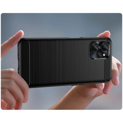 6. Carbon Case etui do Realme 10 5G / Realme 9i 5G elastyczny silikonowy karbonowy pokrowiec czarne