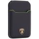 2. Portfel magentyczny Lamborghini D1 Genuine Leather MagSafe na telefon - czarno-zielony