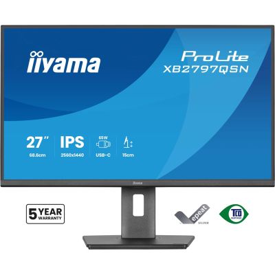 2. iiyama ProLite XB2797QSN-B1 monitor komputerowy 68,6 cm (27") 2560 x 1440 px Quad HD LCD Czarny