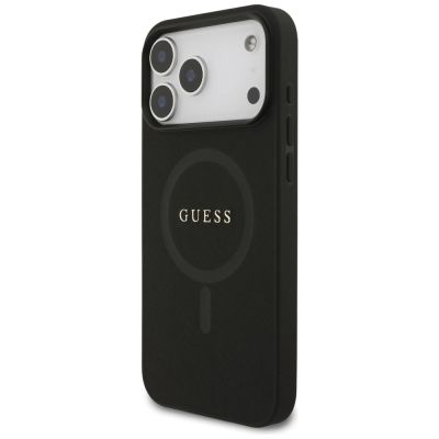 2. Etui Guess Saffiano Classic Logo MagSafe na iPhone 17 Pro Max - czarne