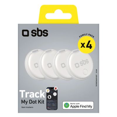 2. Lokalizator SBS Track My Circle kompatybilny z Apple Find My zestaw 4szt. - biały