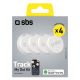2. Lokalizator SBS Track My Circle kompatybilny z Apple Find My zestaw 4szt. - biały